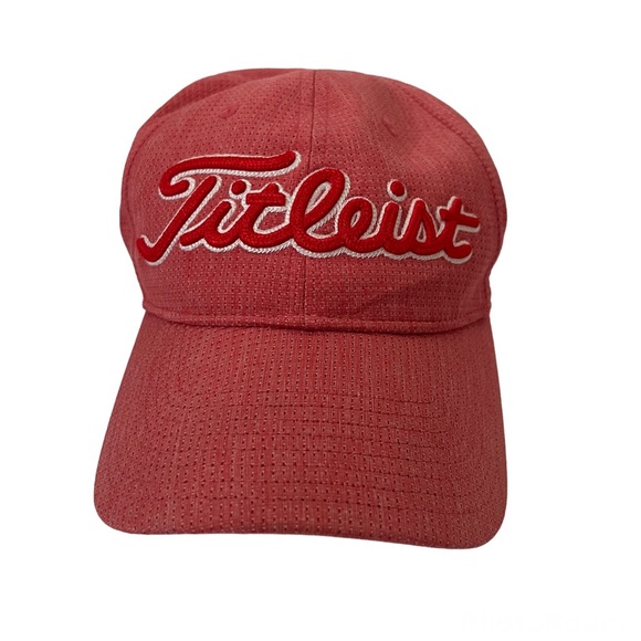 Titleist Accessories - Titleist Breezer Gold Cap Red Adjustable Size Hat Red & White